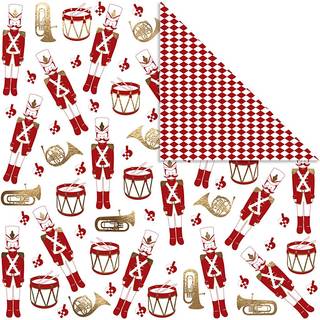 Eksklusivt Designpapir 180g - Guld, Rød, Hvid, 3 ark