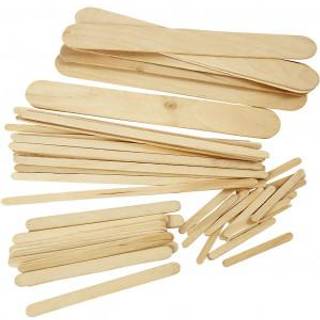 Ispinde, L: 5,5+11,5+19+20 cm, B: 6+10+25 mm, natur, 4250stk./ 1 pk.