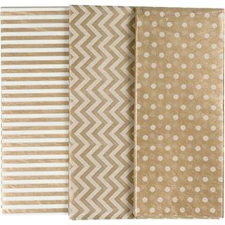 Guld Silkepapir 50x70 cm - 6 ark til Gaveindpakning