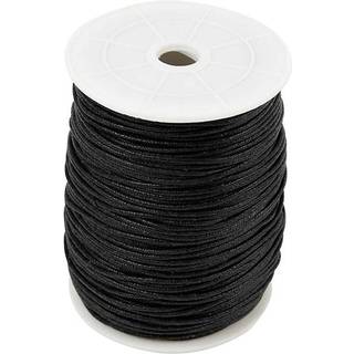 Sort Bomuldssnor 2 mm - 100 m til Kreative Projekter