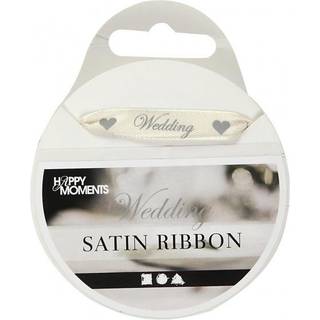 Råhvid Satinbånd 10 mm x 8 m - Elegant Dekoration