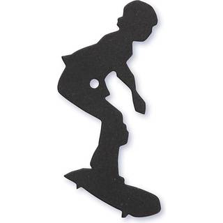 Kartonmærkater til Skater - 10 stk. 56x67 mm, Sort