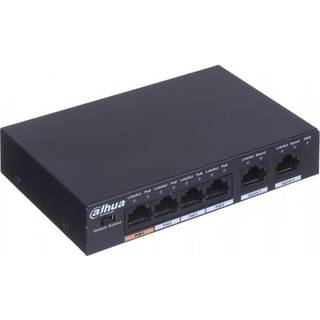 Dahua PFS3006-4ET-60-V2 – 4 Port PoE Switch (60W) med PSU