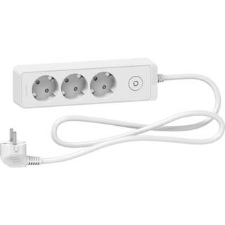 Schneider Electric Stikdåse med afbryder 3-vejs - Hvid - 1,5 m