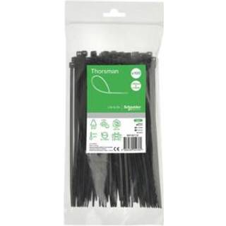 Thor Kabelbinder 200x4.8mm 100stk.  Sort - Imt46118