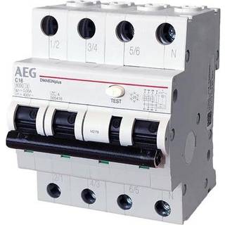Kombiafbryder c10a, 30ma, 3p+n, 6ka