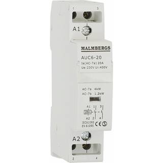 Malmbergs Installationskontaktor til DIN-skinne - 2-polet, 20A