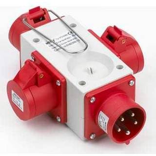 Kompaktforgrener 5P 32A 400V, udgang: 3 x CEE 5P 32A 400V