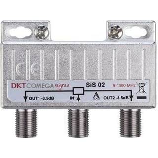 E-Line signalfordeler, 2-vejs, F/F-konnektor, metal