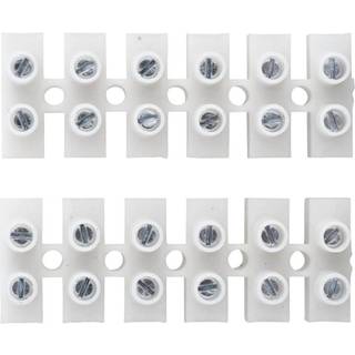 Klemrække 6-polet 4mm2 neutral 2-pak