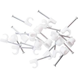 E-line kabelclips 7-10mm hvid 20-pak