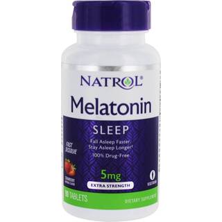 Natrol Melatonin Fast Dissolve Jordbær 5 mg