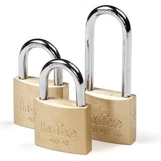 Habo Hængelås 403, messing 403-40-3, 3-pack, 4 st nycklar