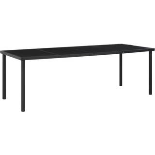 havebord i stål 220 x 90 x 74,5 cm sort