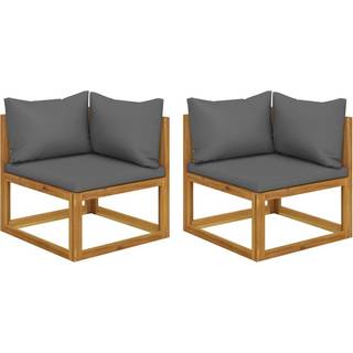 Hjørnedele Til Sofa Med Hynder - Mørkegrå / Hjørnesofa (2 stk.)