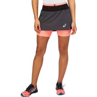 Asics Women's Fujitrail Skort Graphite Grey/Blazing Coral, XS