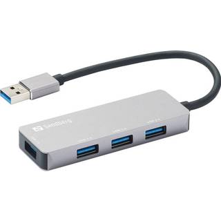 Sandberg 4-Port USB Hub USB hub - 4 ports - Grå