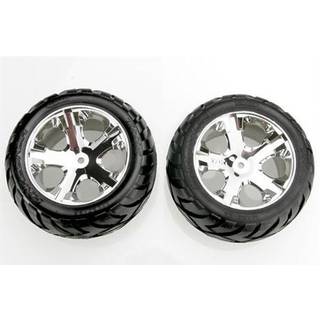 Traxxas 3773 Tires & Wheels Anaconda/AllStar Chrome 2,8" (2)