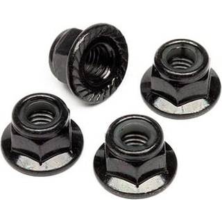Flanged Lock Nut M5 (Black/4Pcs)