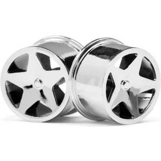 HPI Q32 Super Star Wheel Set F/R Chrome18X10/18X14/ X4