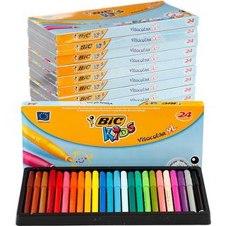 BIC Visa Color Tusch, streg 3 mm, ass. farver, 12x24 stk./ 1 pk.