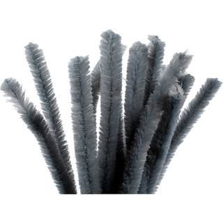 Grå Chenille Piberensere 30 cm - 15 stk. Pakke