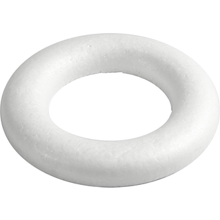 Hvid Styroporring 20 cm - Flad Bagside til Kreativitet