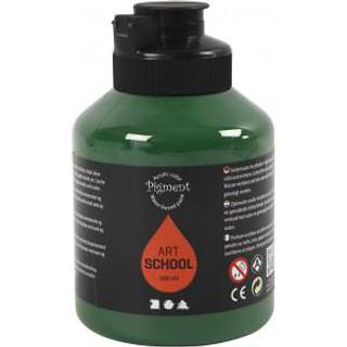 Art Akrylmaling Mørk Grøn 500ml - Halvblank & Vandfast