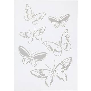 A4 Sommerfugl Stencil - Holdbar Plast til Kreativitet