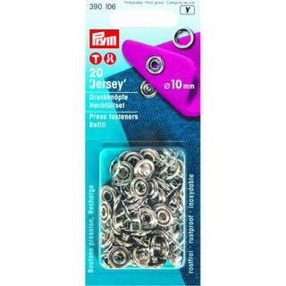 Prym Jersey Trykknapper Refill, 20 Stk. Fine Jersey Trykknapper fra Prym. Antal: 20 Materiale: Rustfri messing.