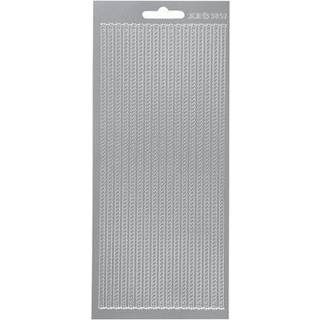 Sølv Border Stickers 10x23 cm - Elegant Dekoration