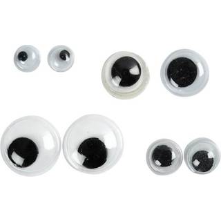 Rulleøjne, uden klæb, diam. 4+6+8+10 mm, 40 ass./ 1 pk.