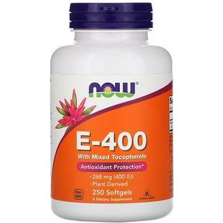 NOW Foods Vitamin E-400 + Blandede tocopheroler softgels