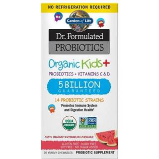 Dr. Formulated Probiotika Økologisk til Børn+, Bær Kirsebær - 30 tyggetabletter