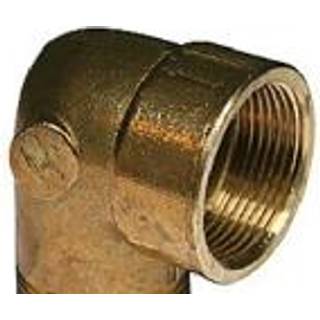 Vinkel 1.1/2", muffe/nippel. Messing