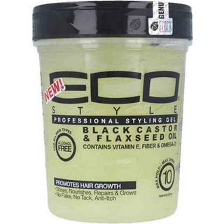 ECO style professional styling gel black castor & flaxseed oil for all hair types 946ml
