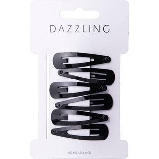 Dazzling Hår 6-pack Barettes Black