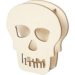 Dødningehoved Figur til Halloween Dekoration 13,5 cm