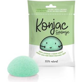 Konjac Sponge Til Normal og Fedtet Hud - Grøn (1 stk)
