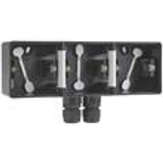 Niko Underlag 3-modul, 2x m20, ip55, sort
