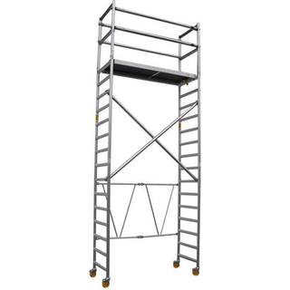 Custers foldestillads m/gelænd 74x178 cm, 5,8 m arbejdshøjde 1010-074178G200