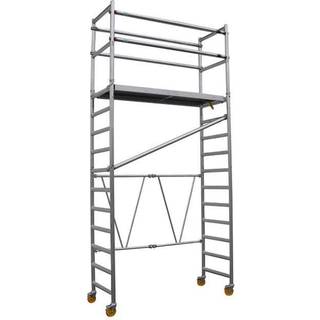 Custers foldestillads m/gelænd 74x178 cm, 4,8 m arbejdshøjde 1010-074178G100