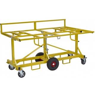 Ravendo transportvogn t/plader m/tip bar lad gul 700x1500mm 500 kg