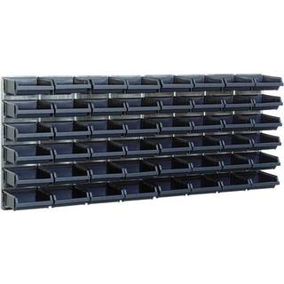 Raaco stålpanel med 48 stk. lagerkasser