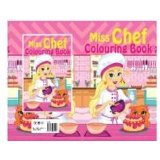 Malebog A4 Miss Chef, 16 sider Sider: 16 Størrelse: A4 Motiver: Kokkepige.