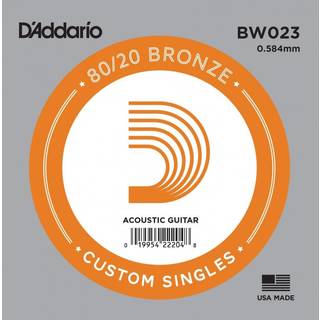 D'Addario BW023 Bronze Wound Akustisk Guitar Enkeltstreng .023