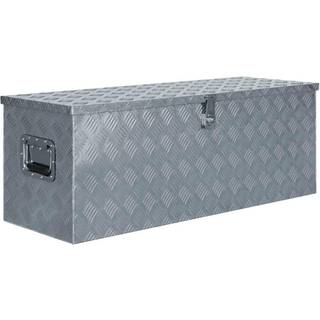 aluminiumskasse 110,5 x 38,5 x 40 cm sølvfarvet