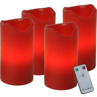 Star Trading 067-12 Advent LED Stearinlys 4 stk, rød ➞ På lager - klar til levering