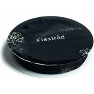 Flextråd Sort 0,8 mm 10 mtr