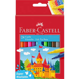 Faber-Castell 24 vaskbare tusser (På lager i varehus)